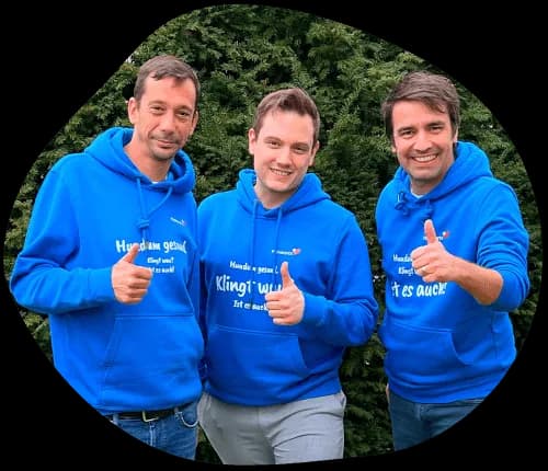 Dein PetHearts-Team (von links nach rechts): Raphael, Pascal & Marco